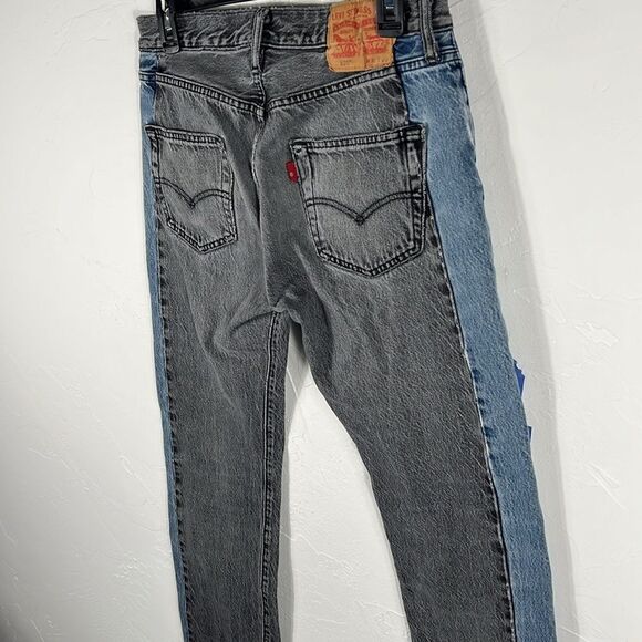 🔥🔥 Vintage 90s Levi’s 501 Denim Black/Blue Jeans Mens Sz 30x30 - GOOD Conditio - Picture 10 of 14